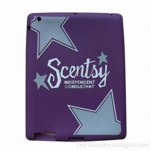 Silicone cover for iPad with drop rubber art and 3D texture